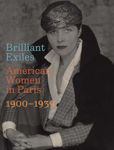 Book cover: Portrait of a woman in vintage clothing, titled “Brilliant Exiles.”
