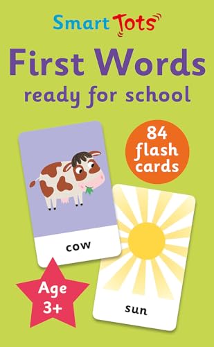Flashcards with a cow, sun, and text for early learning.