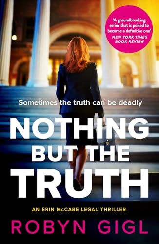 Book cover: woman in suit walking up courthouse steps.