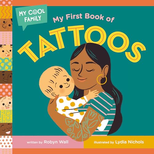 Book cover showing a tattooed mother holding her baby against a teal background.