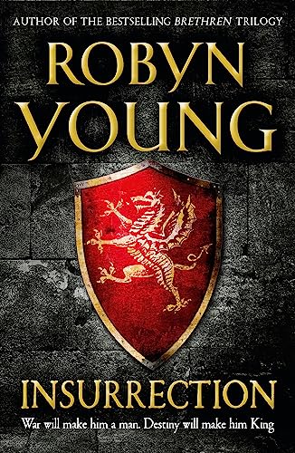 Book cover featuring a red shield with a gold dragon on a stone wall.