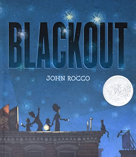 Book cover: "Blackout" depicts children with lanterns during a power outage.