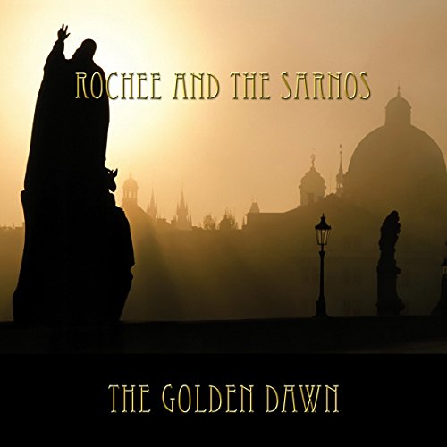 Silhouetted statues and city architecture against a golden sunrise with album title text.