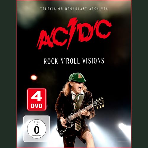 DVD cover for “Rock N’ Roll Visions” featuring AC/DC and Angus Young.