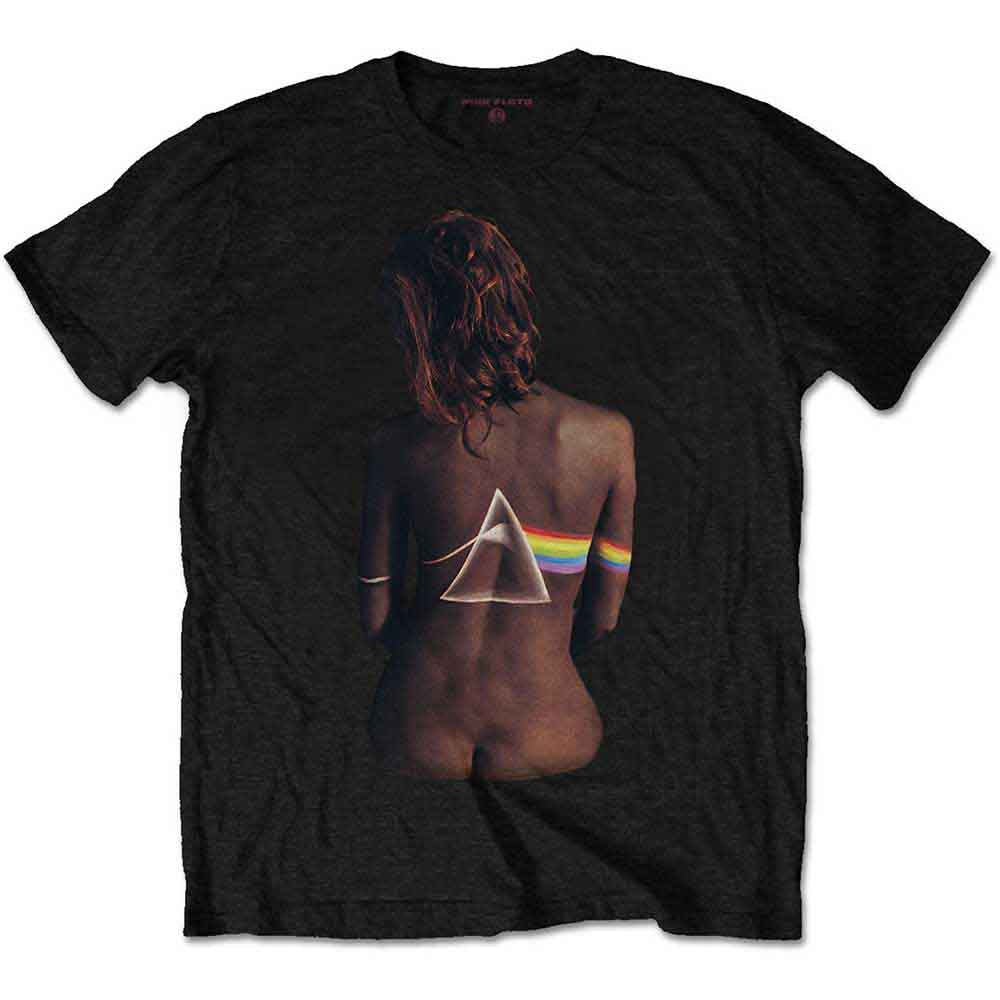 Black Pink Floyd t-shirt with iconic prism design on back.