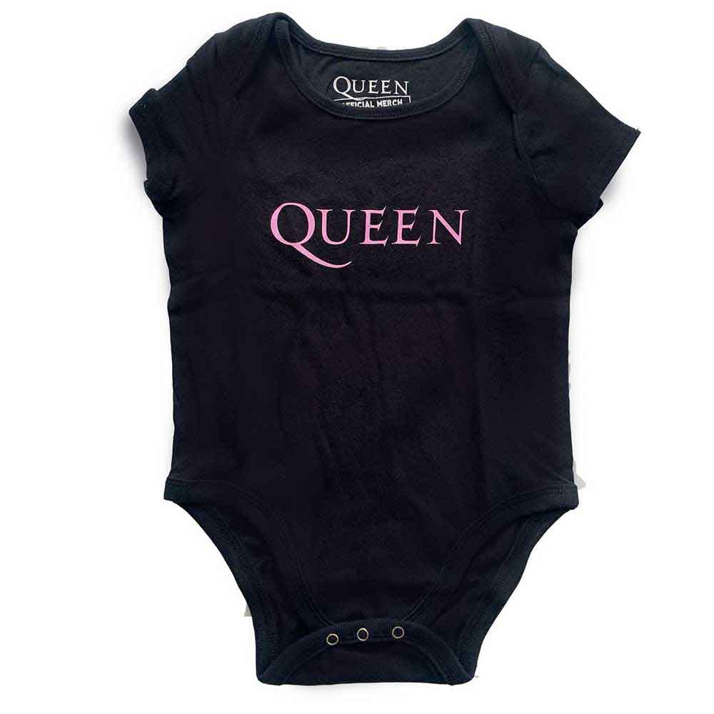 Black baby grow with pink “QUEEN” logo, size 24 months.
