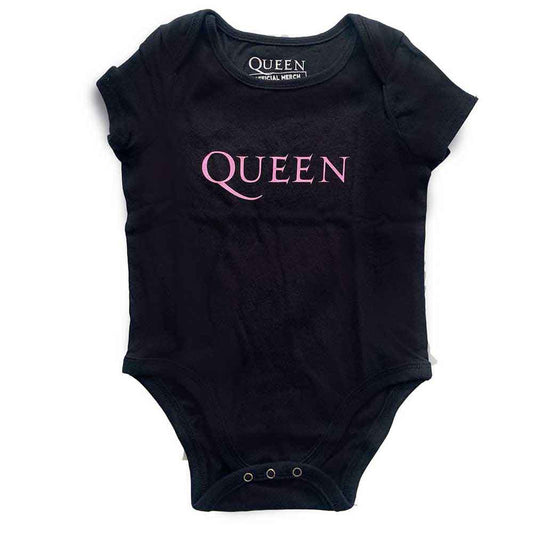 Black baby grow with pink “QUEEN” logo, size 24 months.