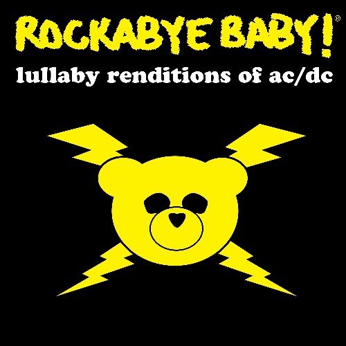 Yellow teddy bear with lightning bolts on a black background.