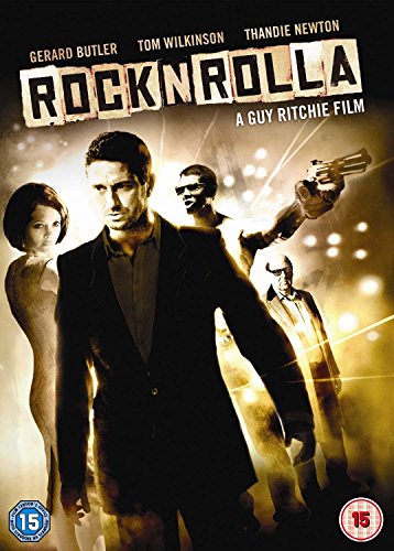 DVD cover for "Rocknrolla" featuring Gerard Butler and Thandie Newton.