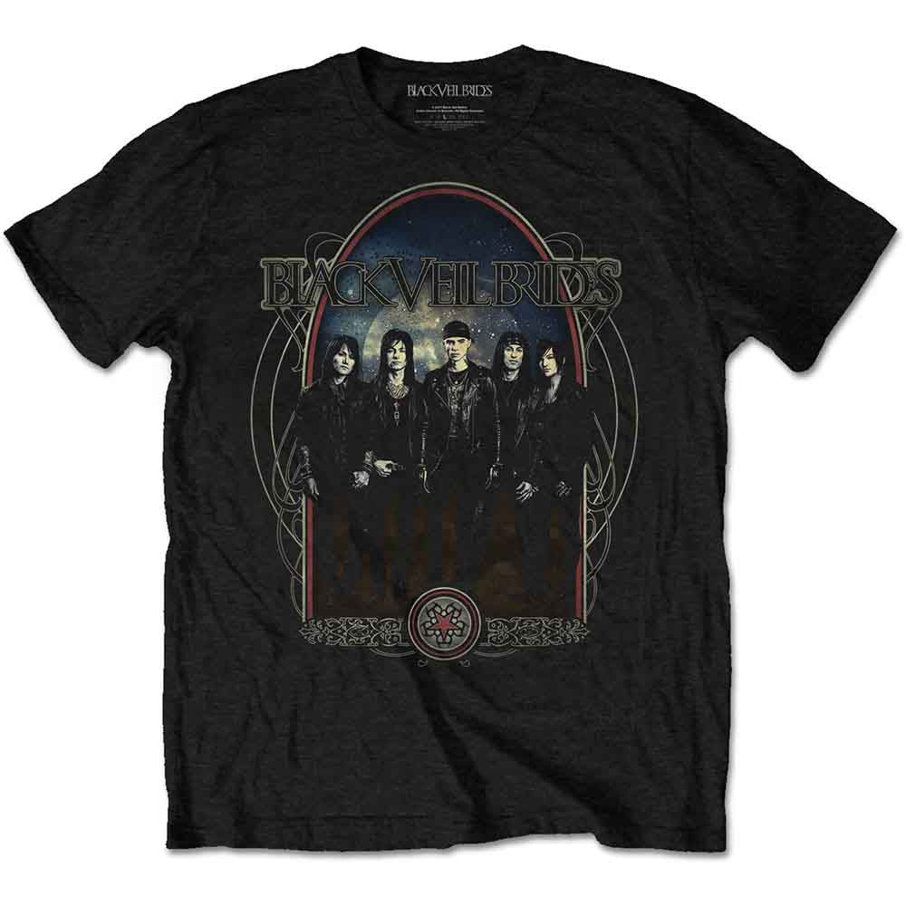 Black t-shirt with a graphic of the band Black Veil Brides.