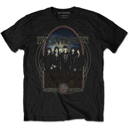 Black t-shirt with a graphic of the band Black Veil Brides.