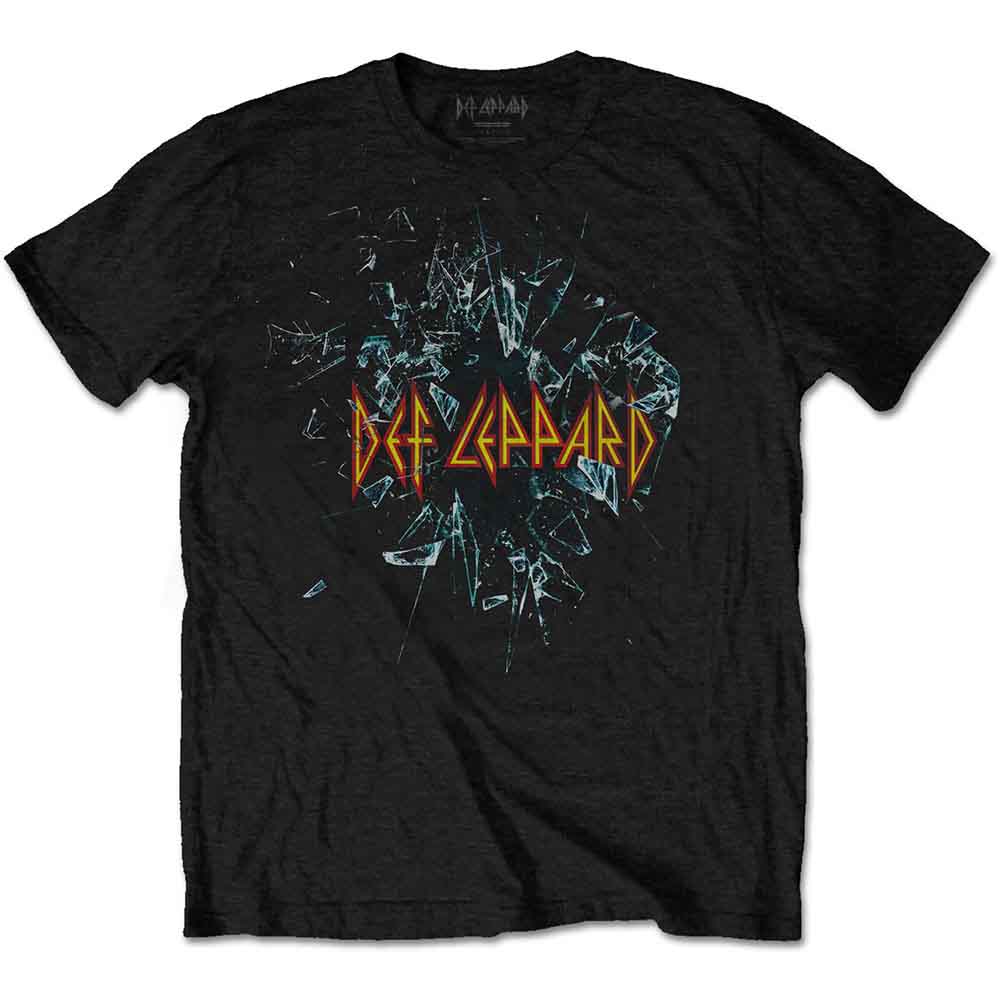 Black t-shirt with a shattered heart graphic and "Def Leppard" text.