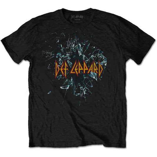 Black t-shirt with a shattered heart graphic and "Def Leppard" text.