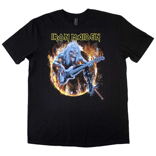 Black t-shirt with Iron Maiden's "Fear of the Dark" Eddie graphic.