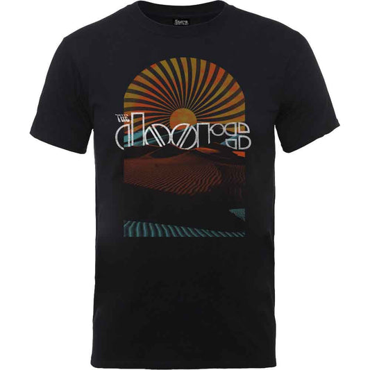 Black t-shirt featuring The Doors logo over a desert sunset graphic.