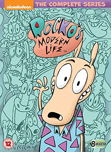 Rocko's Modern Life" DVD cover featuring Rocko and many background characters.