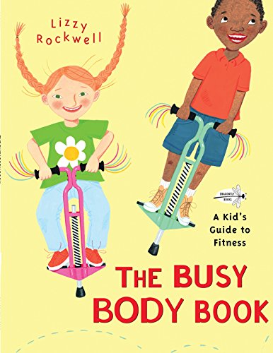 Book cover with two children exercising, titled "The Busy Body Book.