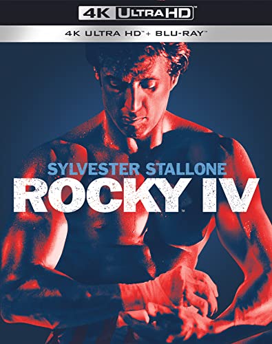 Rocky IV Blu-ray cover featuring Sylvester Stallone, 4K Ultra HD logo.