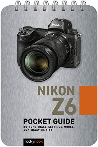 Nikon Z6 camera on a spiral-bound pocket guide cover.