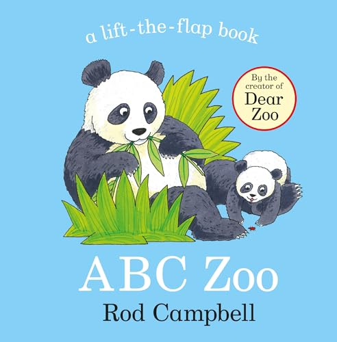 Book cover featuring a panda and cub eating bamboo on a light blue background.