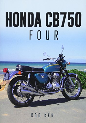 Classic motorcycle with four-cylinder engine, sleek body, and prominent Honda branding visible.