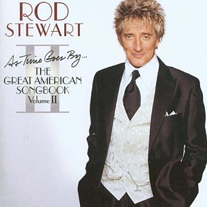 Rod Stewart album cover: "As Time Goes By," featuring a portrait of the singer.