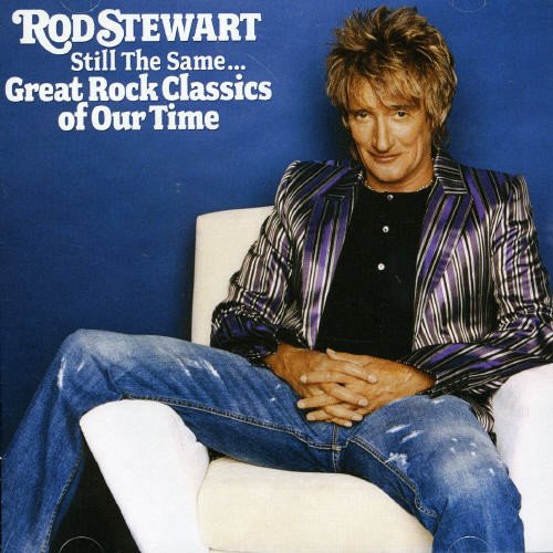 Rod Stewart album cover featuring the singer in a purple jacket.