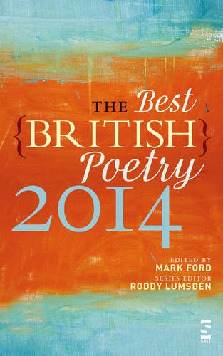 Book cover: "The Best British Poetry 2014" with orange and blue abstract art.