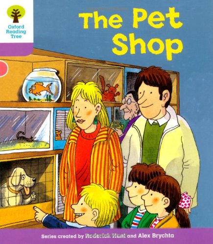 Book cover: children looking at animals in a pet shop.
