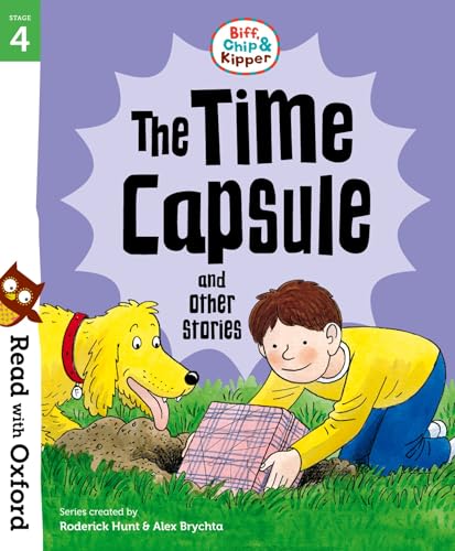 Book cover featuring children, a dog, and a buried time capsule.