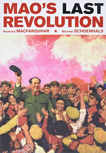 Book cover showing Mao Zedong waving to a cheering crowd under a pink sky.