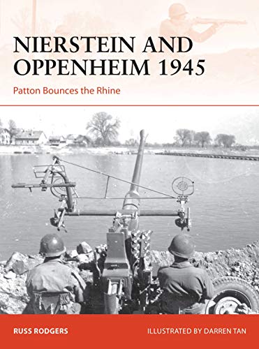 Book cover: soldiers with artillery near a river, 1945.