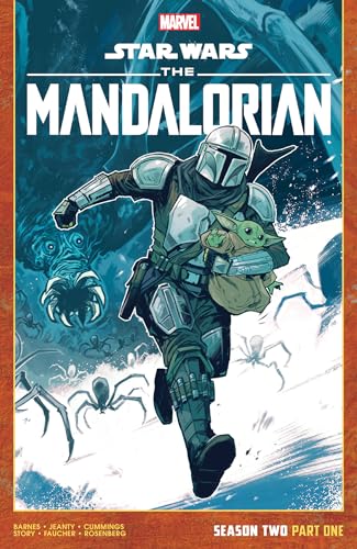 The Mandalorian and Grogu illustrated on a comic book cover.