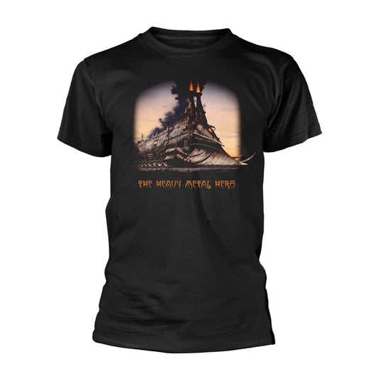 Black t-shirt with a fantasy castle illustration and title text.