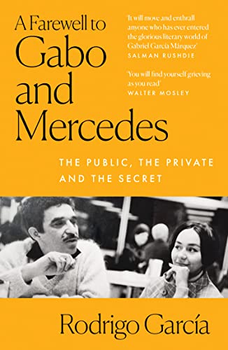 Book cover featuring a black and white photo of Gabriel García Márquez and Mercedes Barcha.