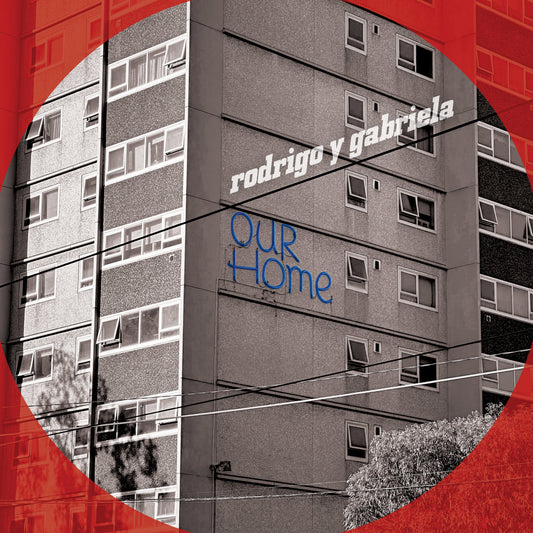 CD cover for Rodrigo y Gabriela’s “OurHome” featuring a building facade.