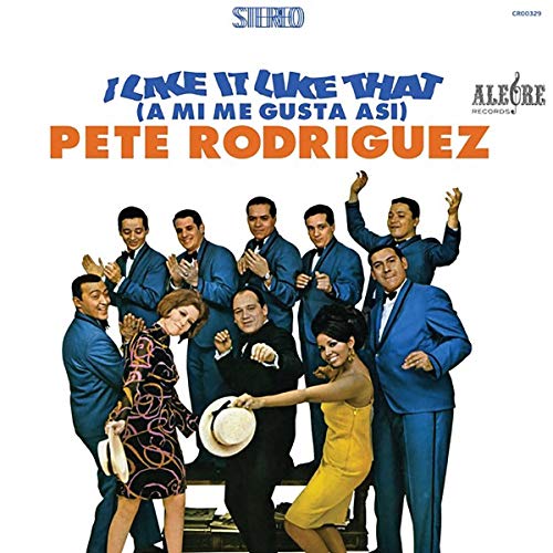 Pete Rodriguez album cover featuring a band in suits and dancers.