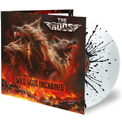 Vinyl record with album cover featuring snarling three-headed wolf illustration.