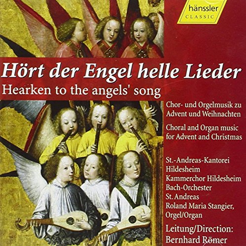 CD cover depicting Renaissance-style angels playing instruments, red background.