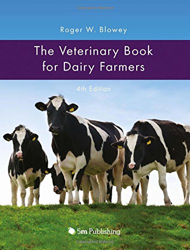 "Book cover with three black and white cows on a grassy hill."