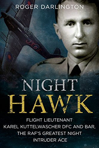 Book cover featuring portrait of Karl Kuttelwascher and a night fighter plane.