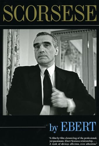 Book cover: black and white portrait of Martin Scorsese, titled "Scorsese by Ebert.