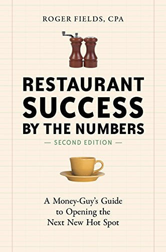 Book cover: “Restaurant Success by the Numbers,” with coffee and pepper grinders.