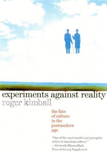 Book cover: "Experiments Against Reality" with figures against a blue sky.