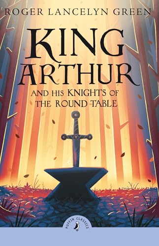 Book cover: “King Arthur” with a sword in a stone illustration.