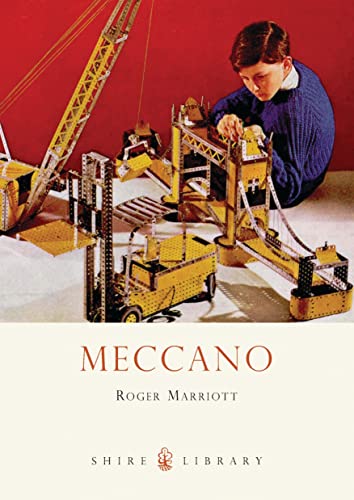 Vintage book cover featuring a boy building with Meccano construction set.