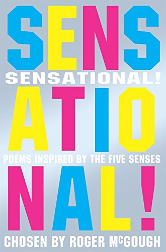 Here is a concise, descriptive alt text for the image: "Book cover with colorful title 'SENSATIONAL!' and subtitle, on a grey background."