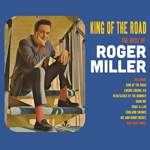 Country music artist Roger Miller on a CD cover with a nostalgic road theme.