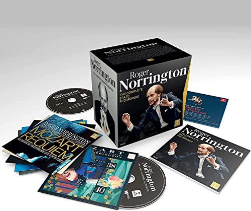 CD box set of Roger Norrington’s complete Erato recordings, with conductor portrait.