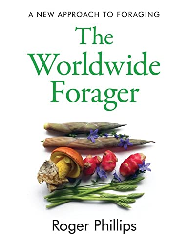 Book cover: “The Worldwide Forager” with foraged plants and roots.